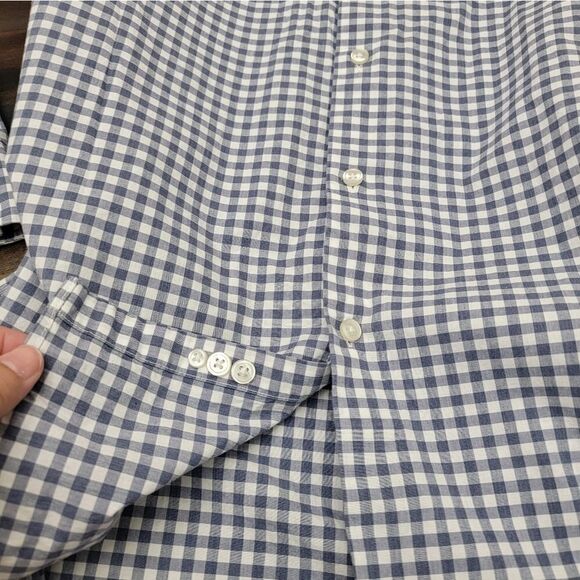 Apt.9 Premier Flex Slim Fit Plaid Button Down Shirt Long Sleeve Size L 16-16.5 - Picture 5 of 10